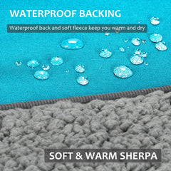 Tirrinia stadium blanket with sherpa fleece delivers cozy warmth at events.