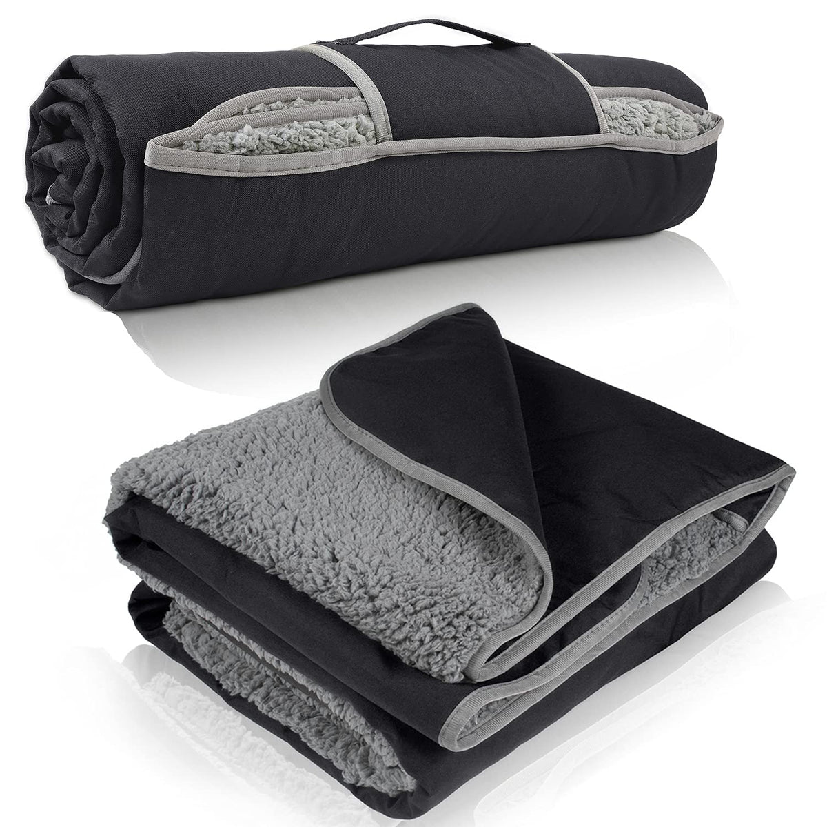 Tirrinia waterproof outdoor blanket backside—wind and water resistance for all-weather use.