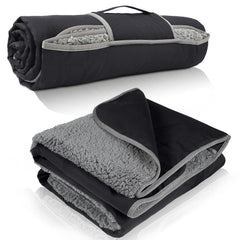 Tirrinia waterproof outdoor blanket backside—wind and water resistance for all-weather use.