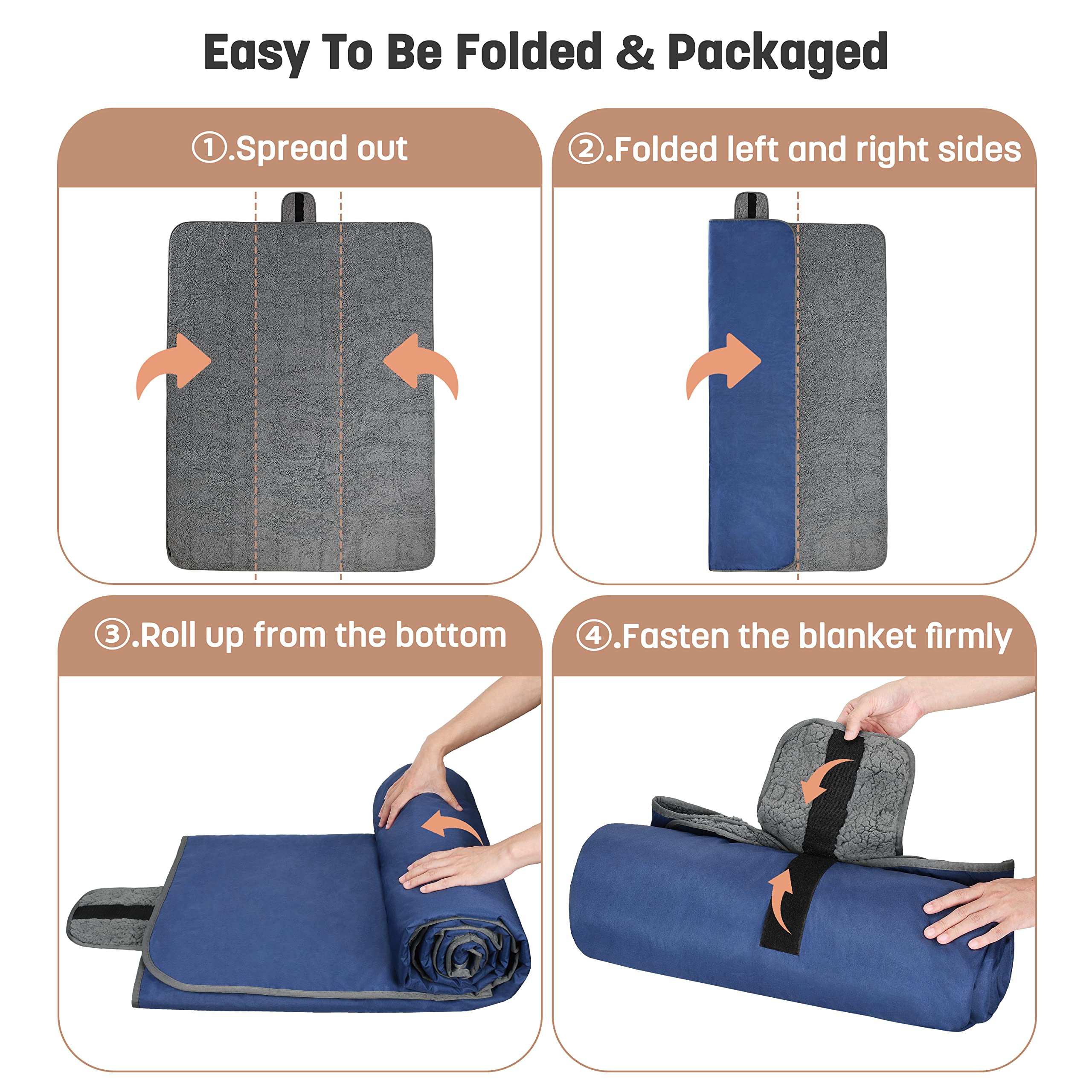 Tirrinia 59x80 inch blanket provides roomy seating for 2-4 people