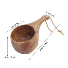 Tissting Kuksa with a thick ergonomic handle for a comfortable outdoor grip.