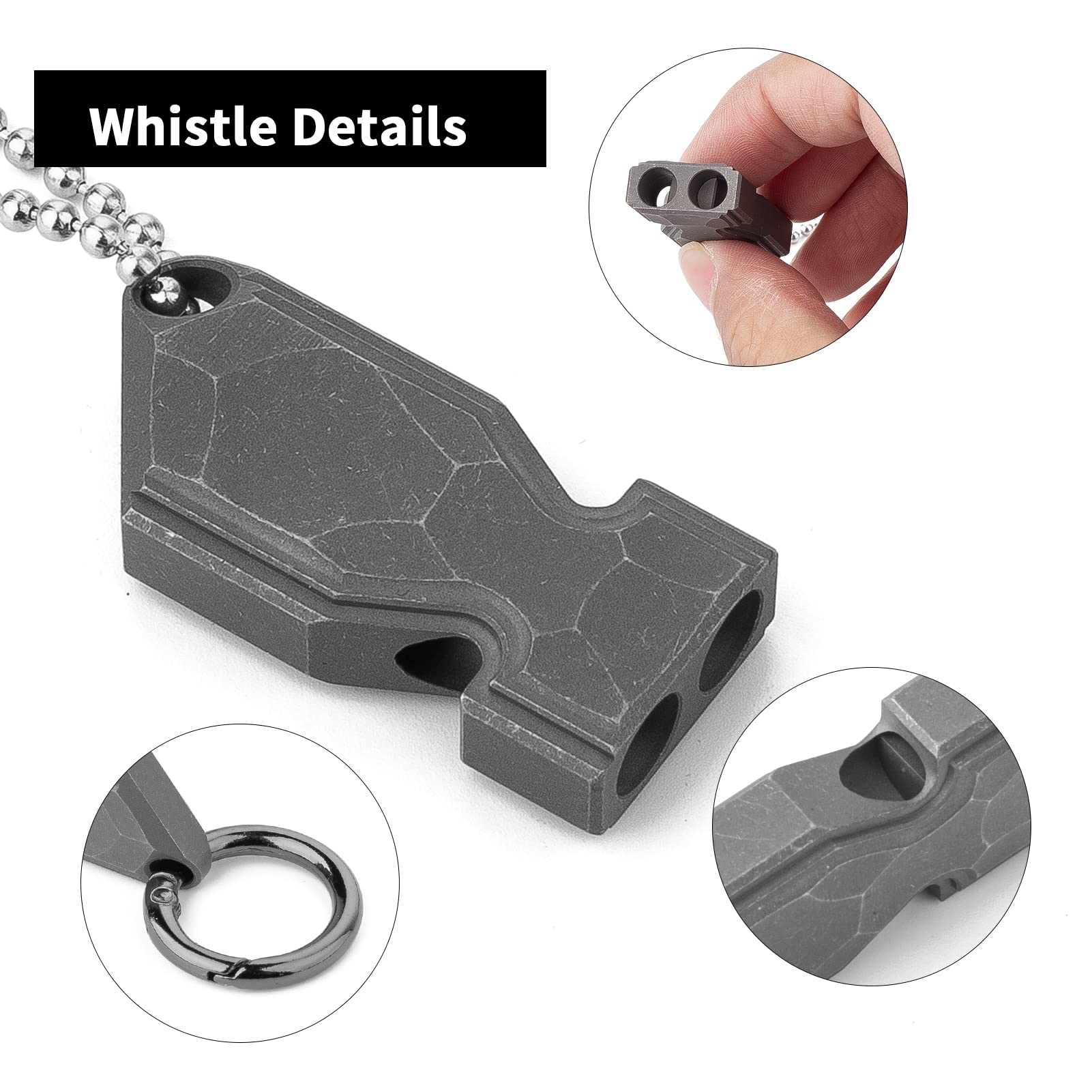 TISUR Titanium alloy construction emphasizes lightweight, durable daily carry.