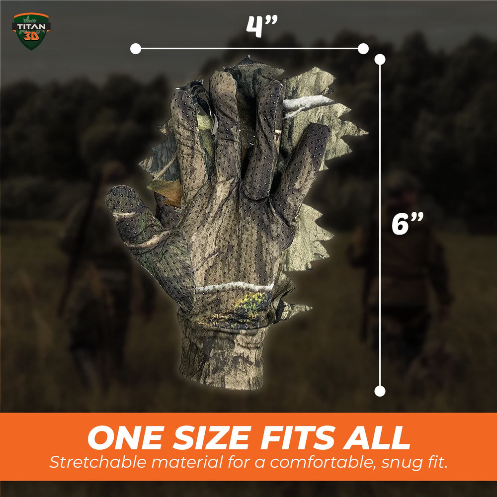 Titan 3D debris-free glove design prevents snagging on brush and grasses.