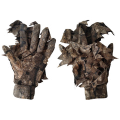Titan 3D leafy gloves with real tree edge pattern for camouflage.