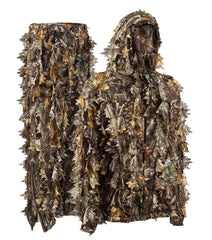 Titan 3D Leafy Suit close-up shows detailed leaf camo for woodland concealment