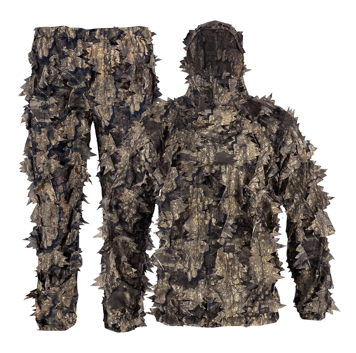Titan 3D Leafy Suit in Realtree Timber Pattern camouflages in woodland environments