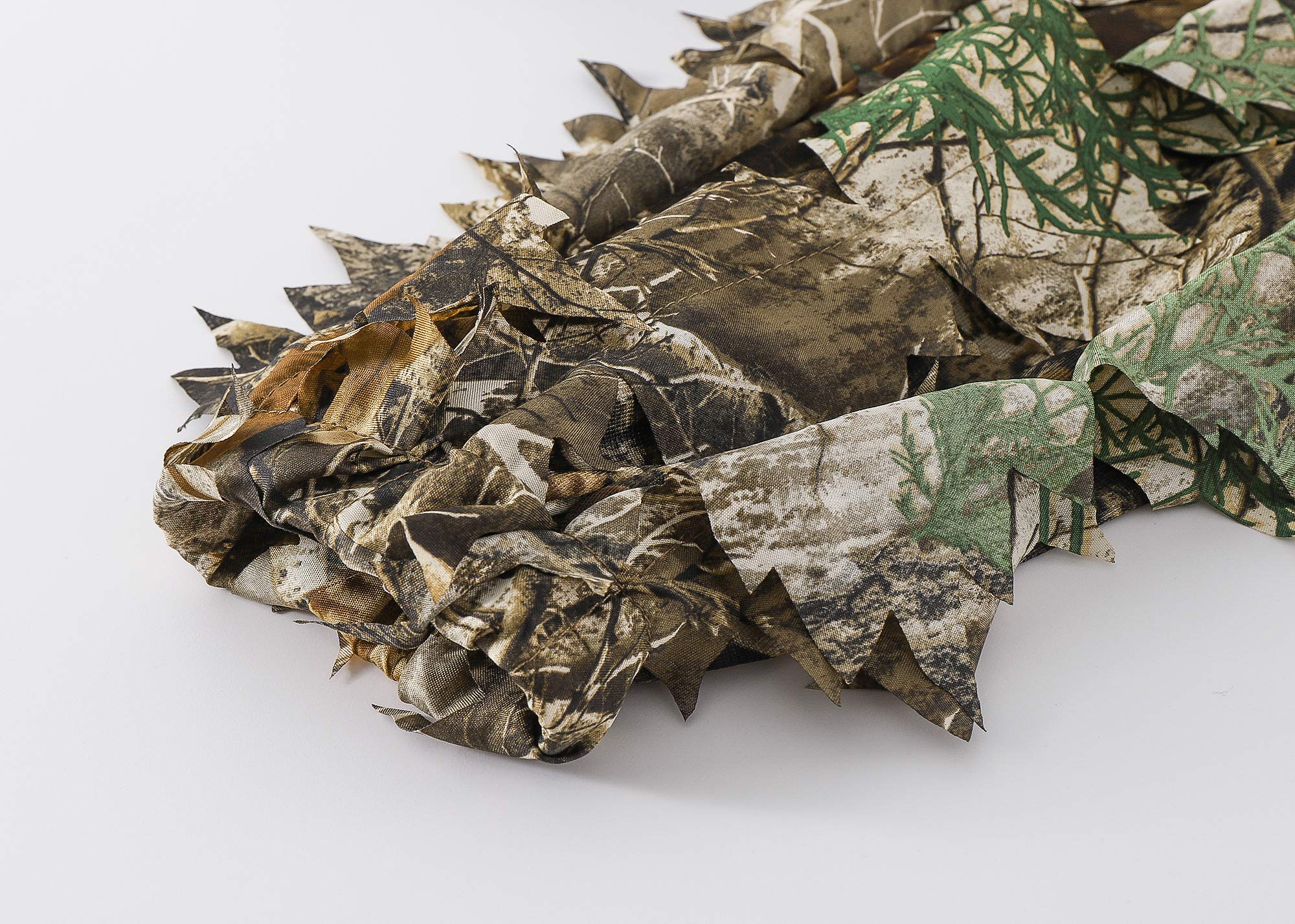 Titan 3D Leafy Suit in woodland pattern ideal for dense brush concealment.