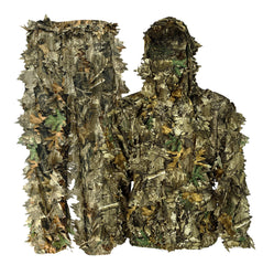 Titan 3D Outfitter leafy suit face mask detail enhances concealment in dense woodland