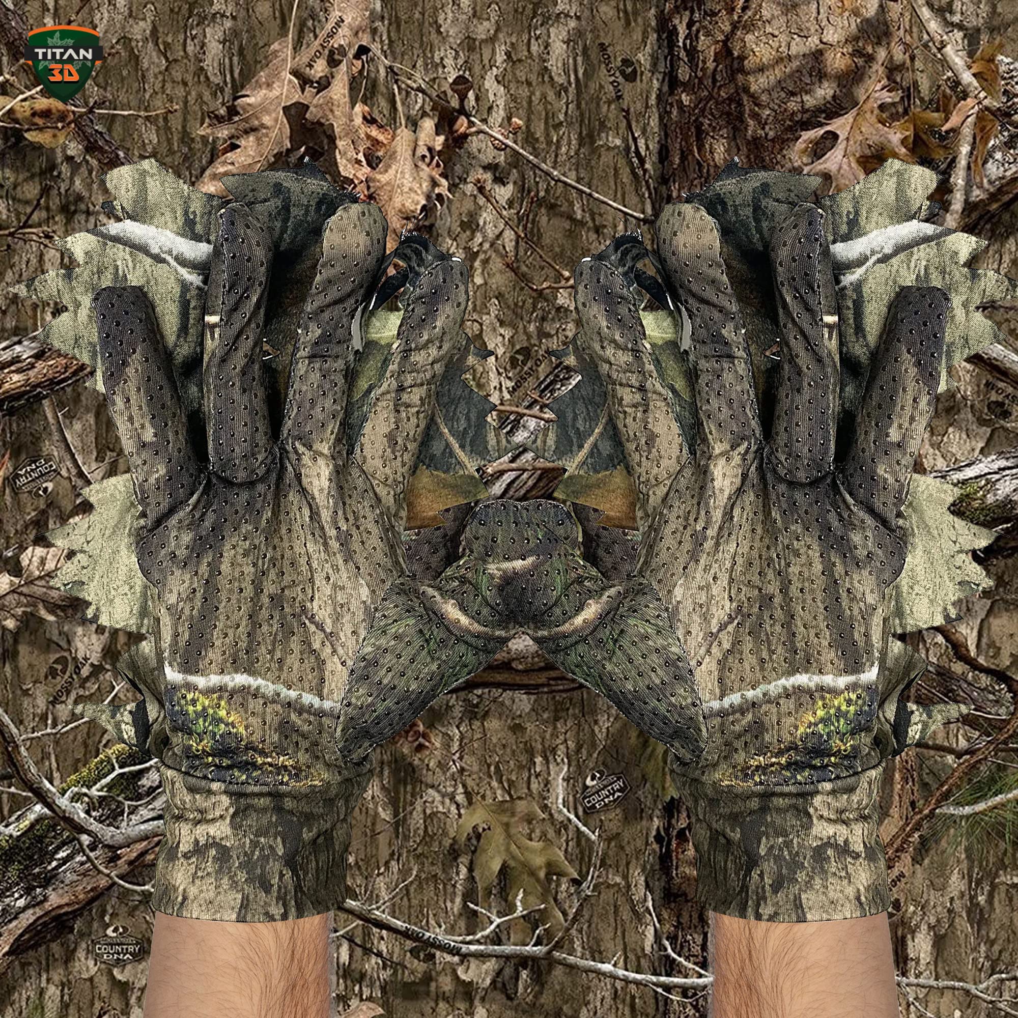 Titan 3D tactical gloves offer textured rubber grip for secure weapon handling.