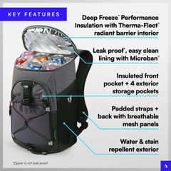 Titan Deep Freeze front pocket insulated for snacks on the go.