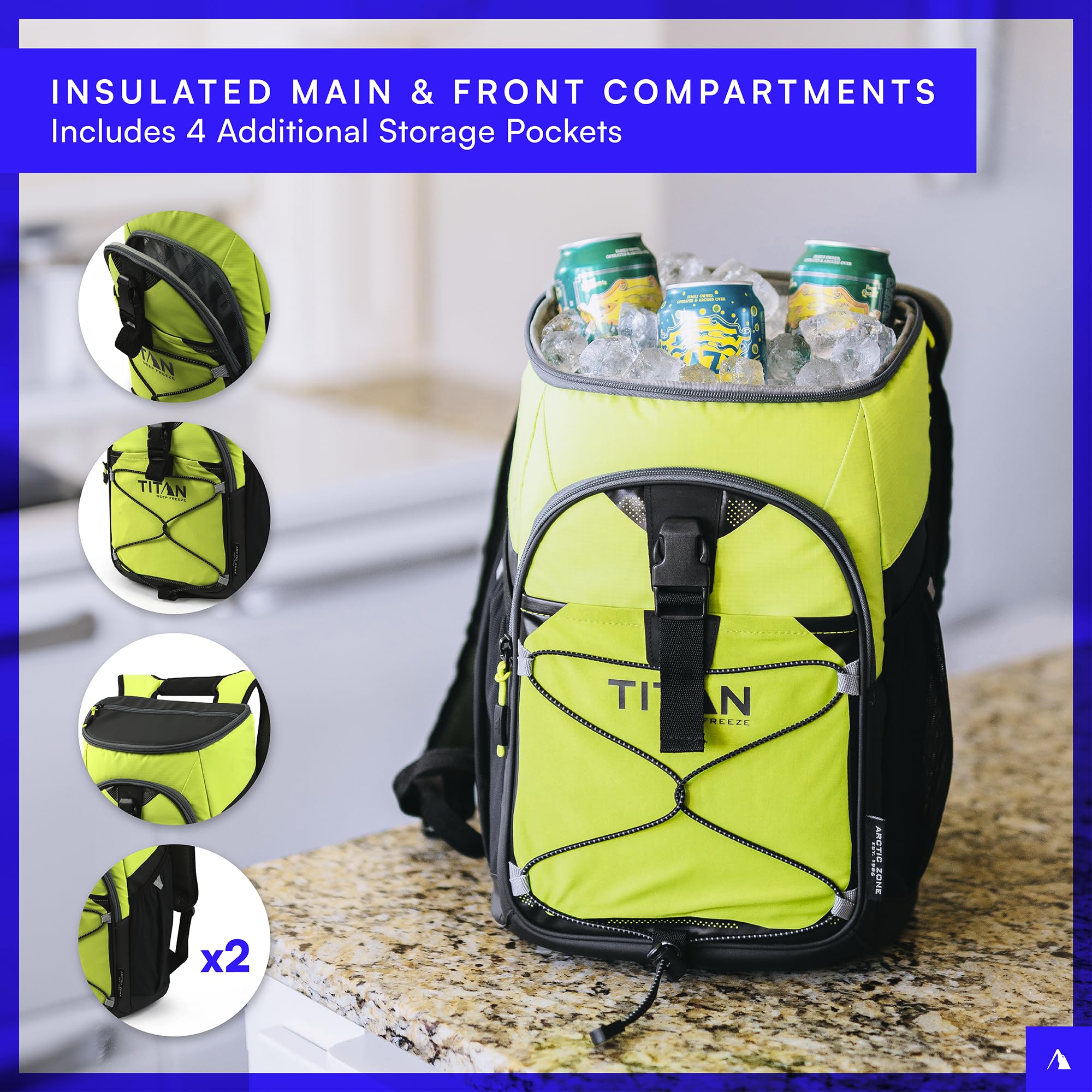 Titan Deep Freeze Microban lining helps prevent odors and stains.