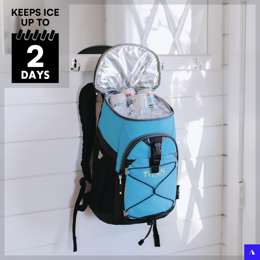 Titan Deep Freeze adjustable straps provide comfortable carrying.