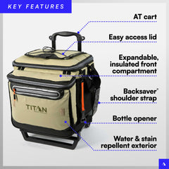 Titan by Arctic Zone easy-access lid lets you grab beverages quickly.