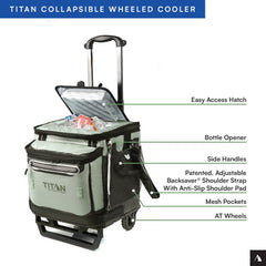 Titan Deep Freeze lid open for quick grab of snacks during outings.