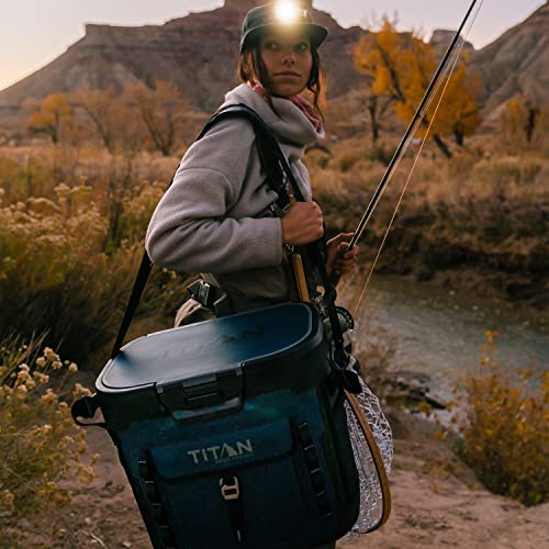 Adjustable shoulder strap with pad on Titan Deep Freeze for hands-free transport