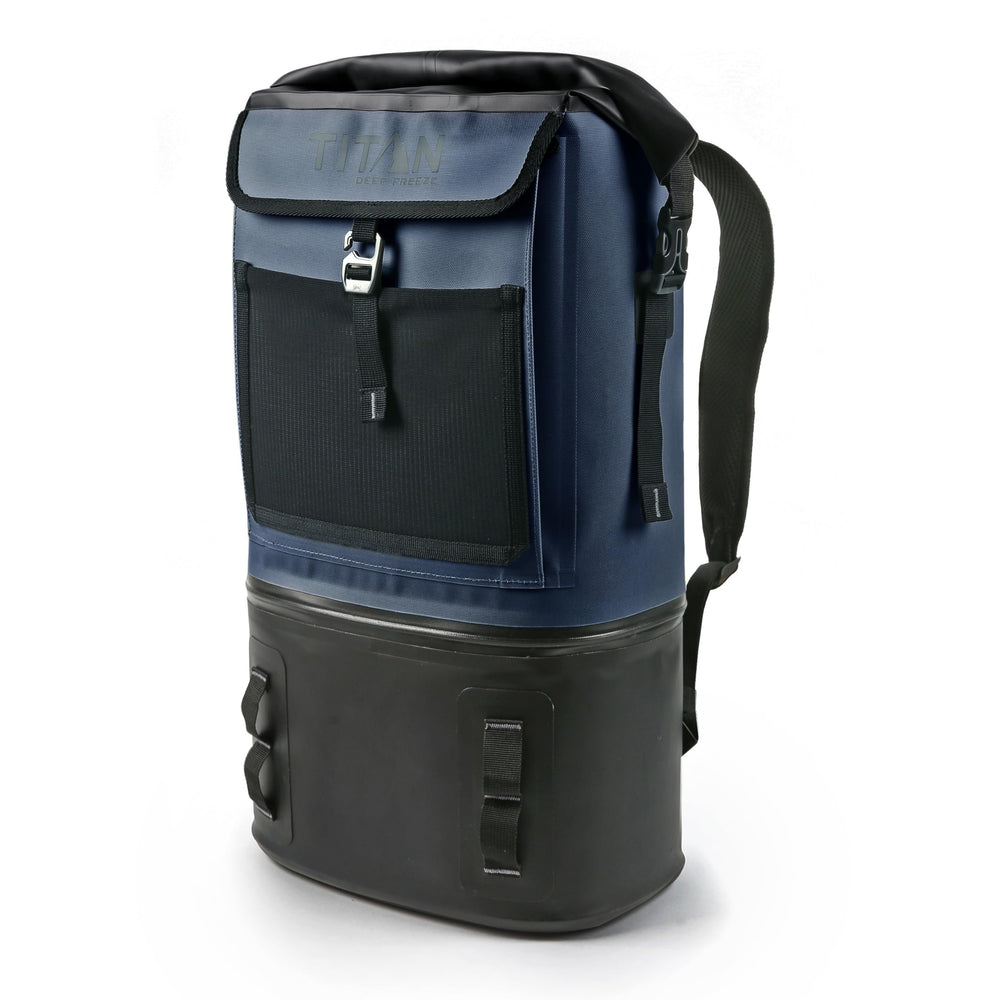 Titan Deep Freeze Backpack Cooler closed, easy transport of cold drinks