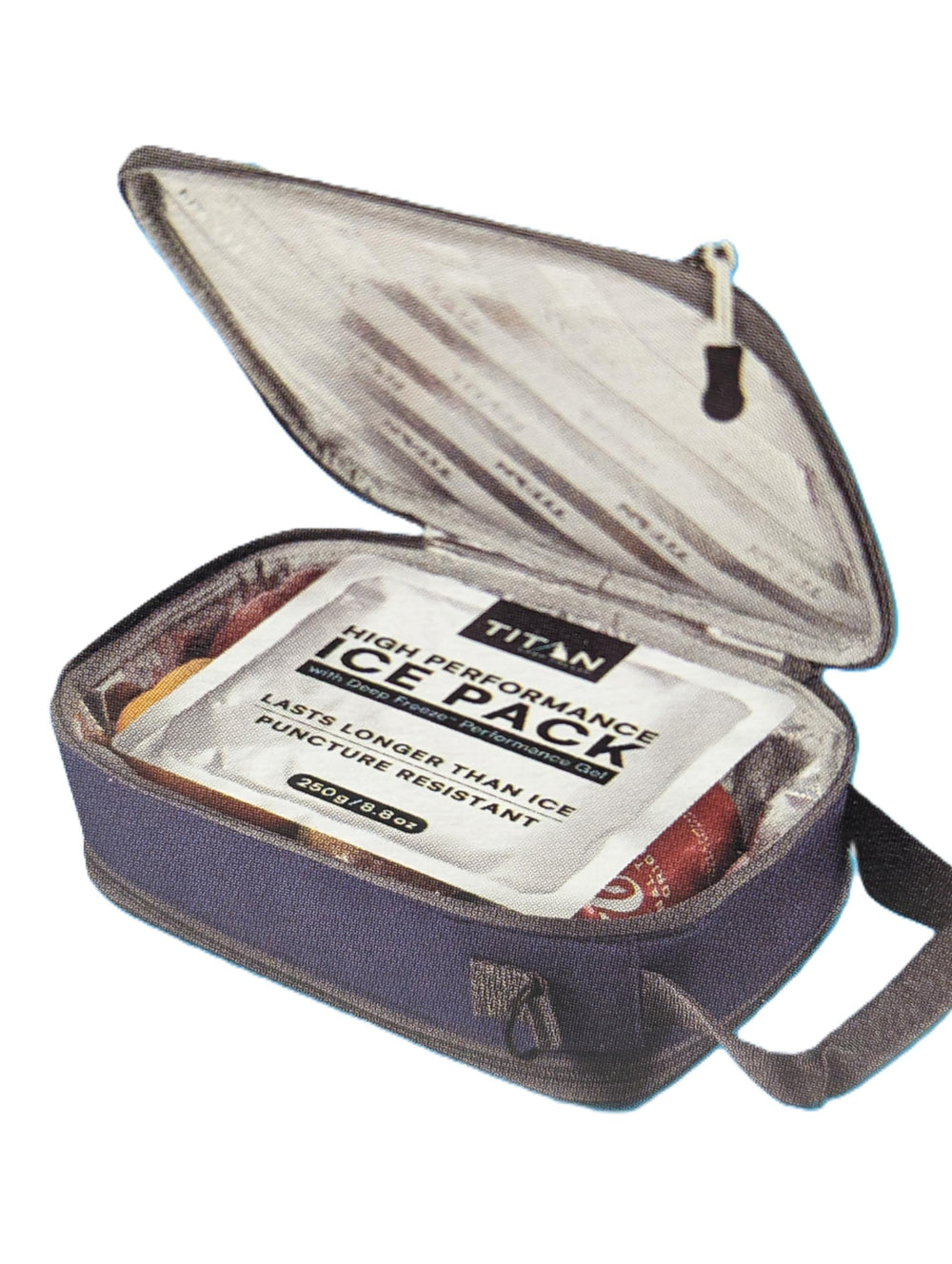 Titan Deep Freeze in cooler – packs keep beverages cold at the beach