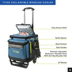 Titan Deep Freeze insulation with radiant barrier preserves drinks on trips.