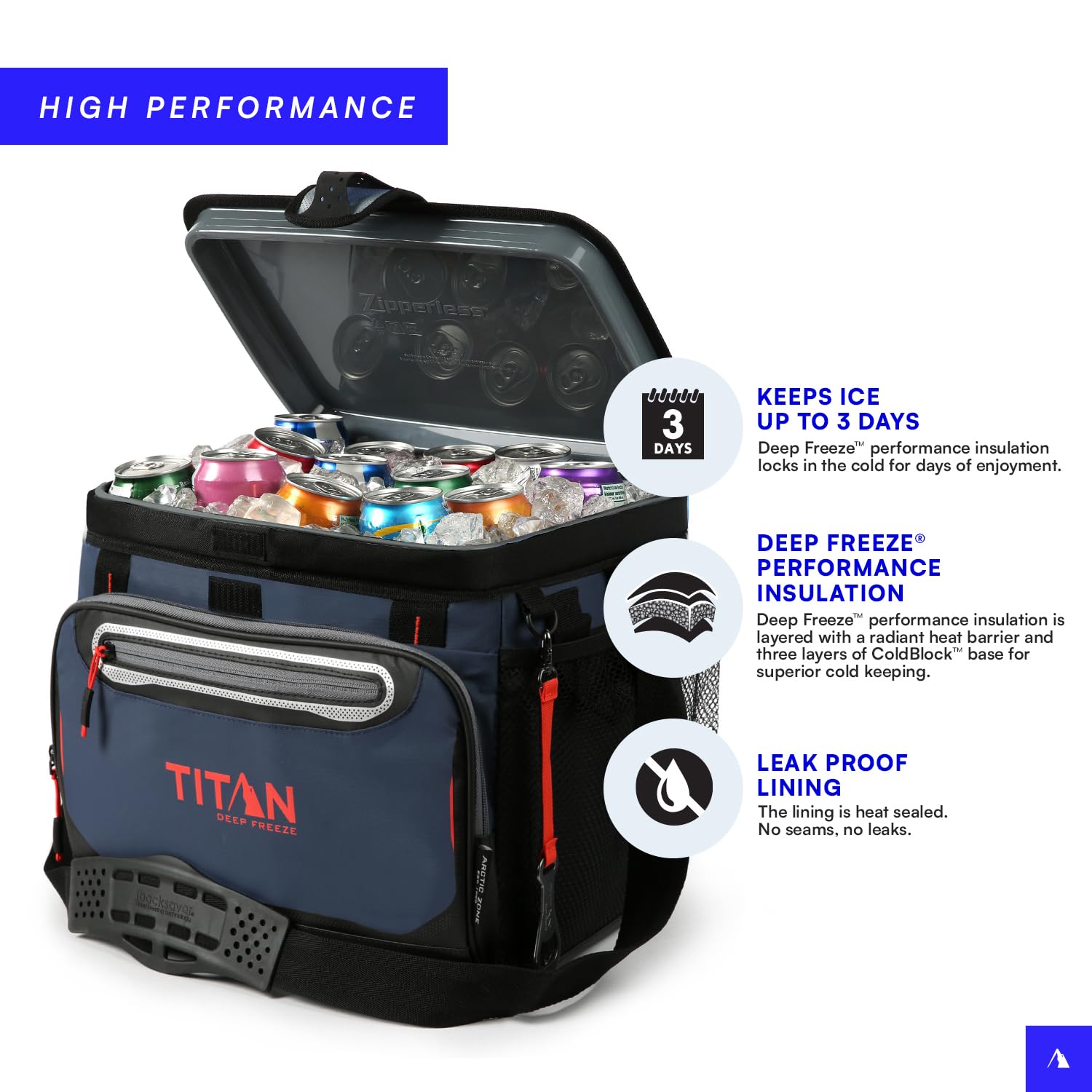 Titan Deep Freeze SmartShelf removal creates a large main compartment.