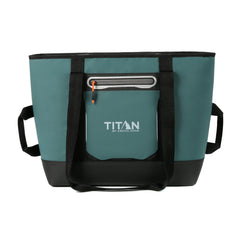 Titan Deep Freeze Tote Cooler with wide-mouth opening for easy access to drinks and snacks.
