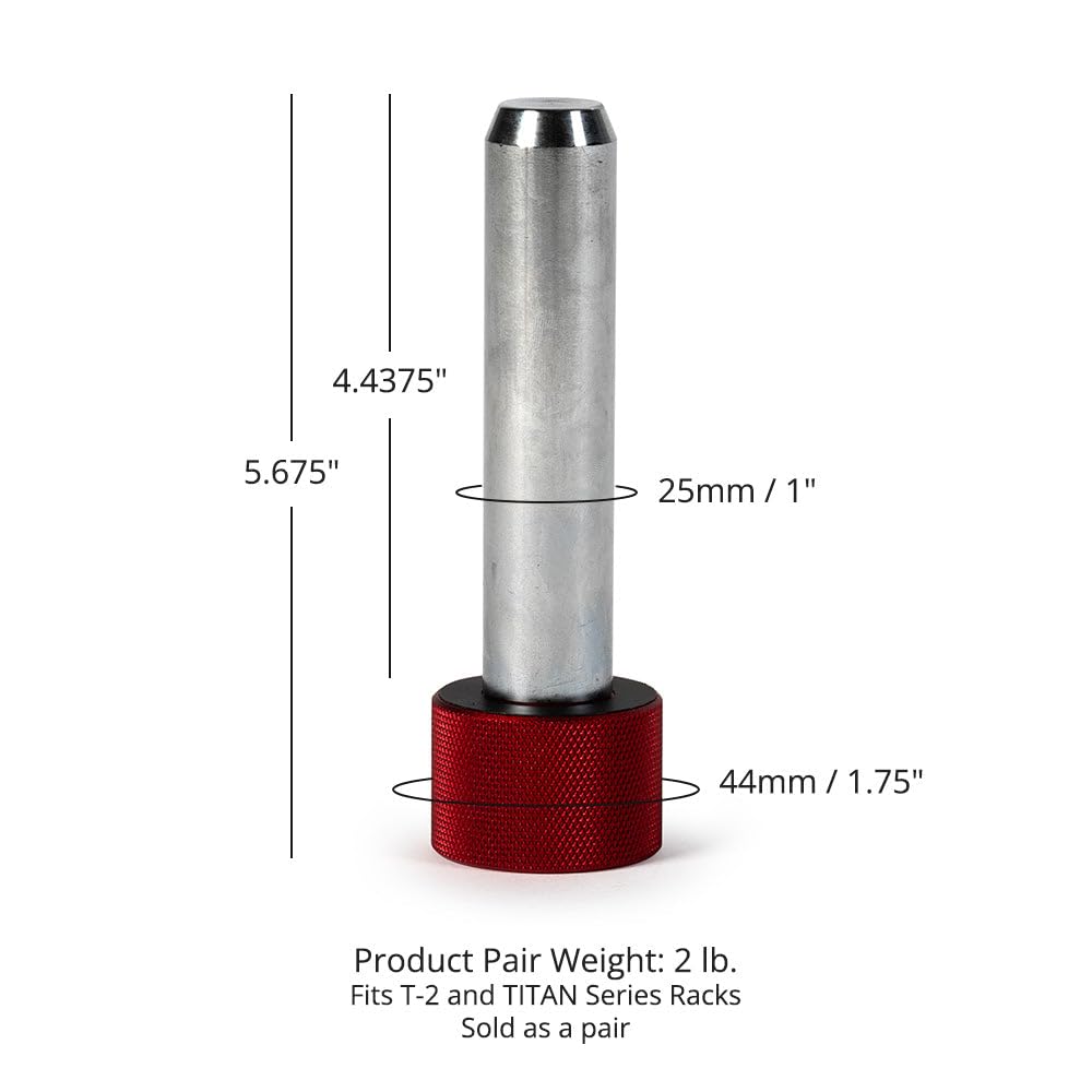 Titan Fitness mag pins 1in for Titan Series racks promote fast, tool-free changes.