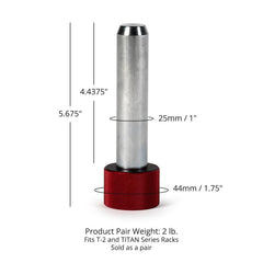 Titan Fitness mag pins 1in for Titan Series racks promote fast, tool-free changes.