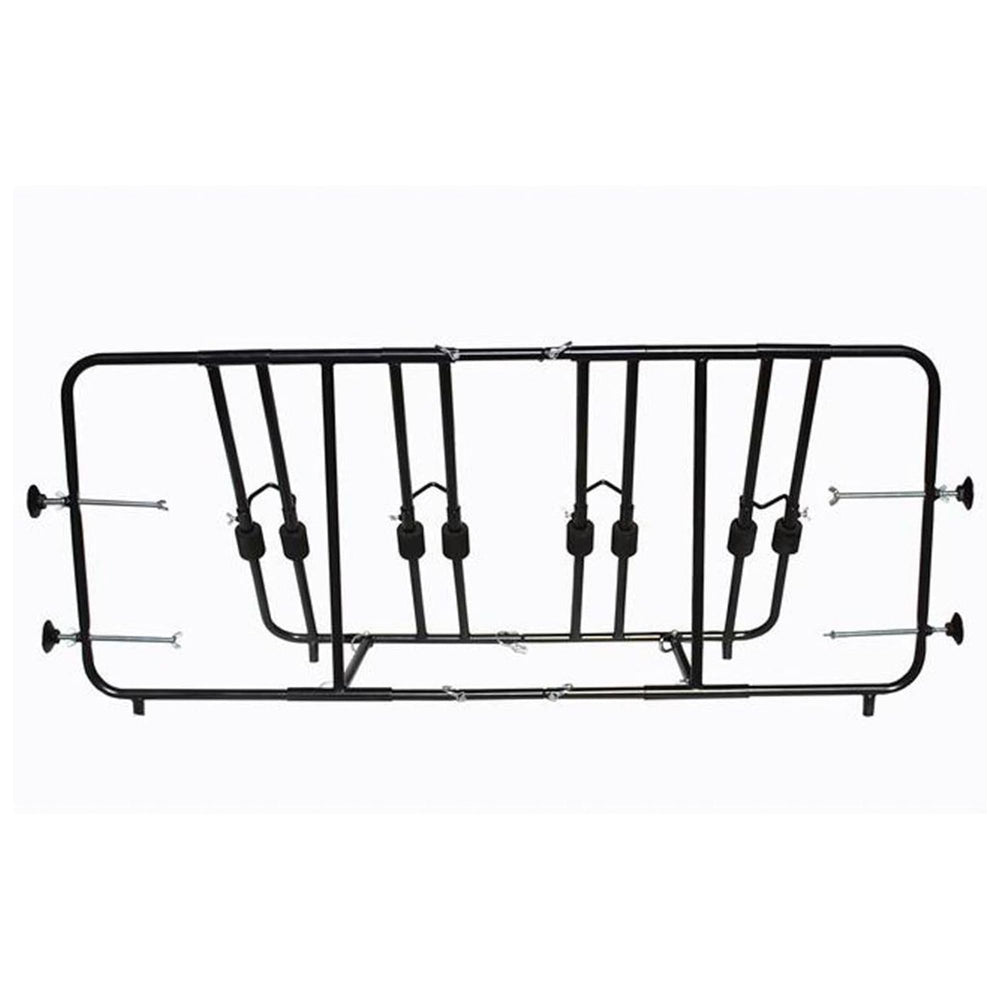 Compact storage option for Titan Ramps bike rack when not in use.
