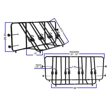 Durable steel construction of Titan Ramps truck bed rack for lasting performance.
