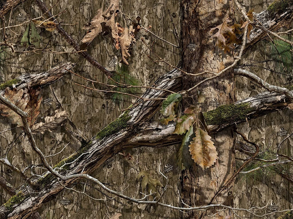 Titan 3D Mossy Oak 3D leaves swaying in wind for realistic concealment.