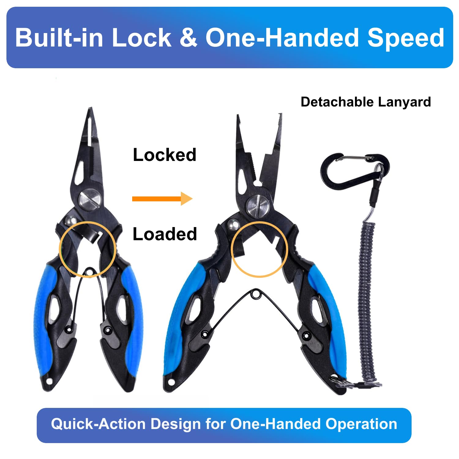 Titanium coated micro fishing pliers precision jaws open 2-6 mm rings.