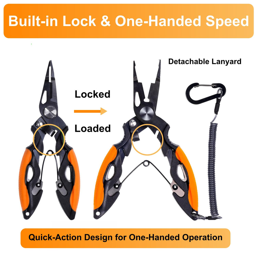 Titanium Coated Micro Fishing Pliers precise hook adjustment for delicate components