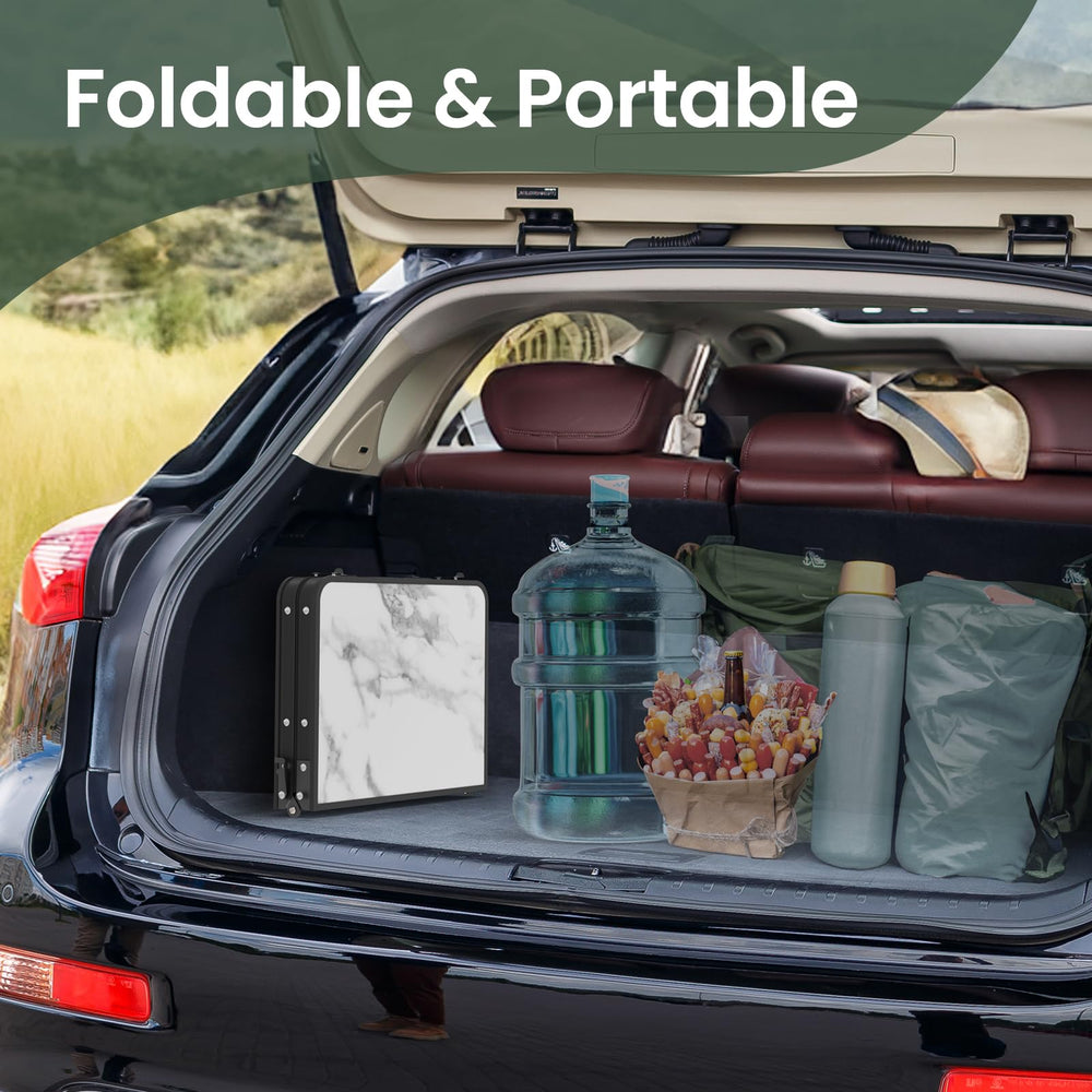 Titanker beach-camping-table-durable withstands beach winds and spills.