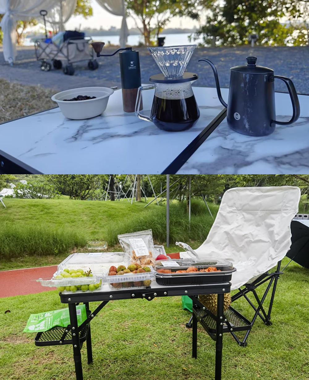Titanker picnic-beach-table-waterproof-easy-clean keeps surfaces ready after rain.
