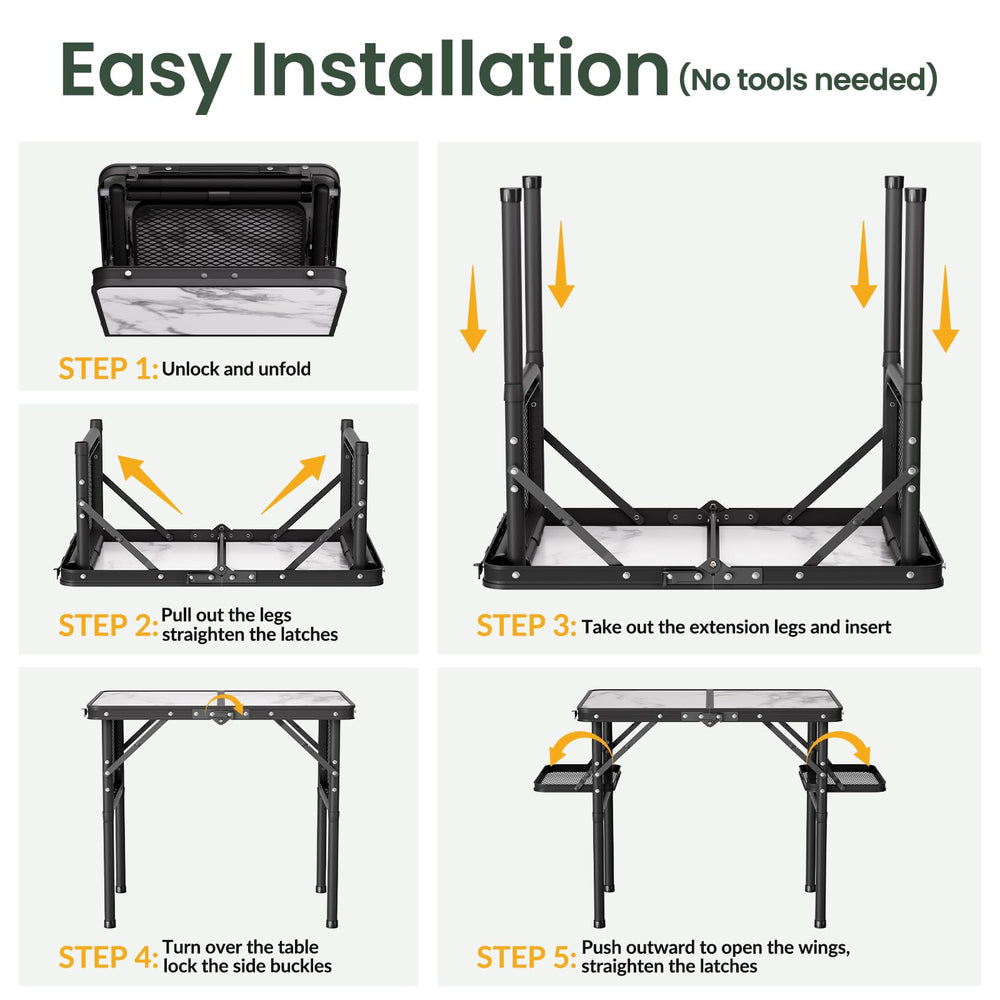 Titanker portable-camping-table-uses-bed-table versatile for meals or laptop work.