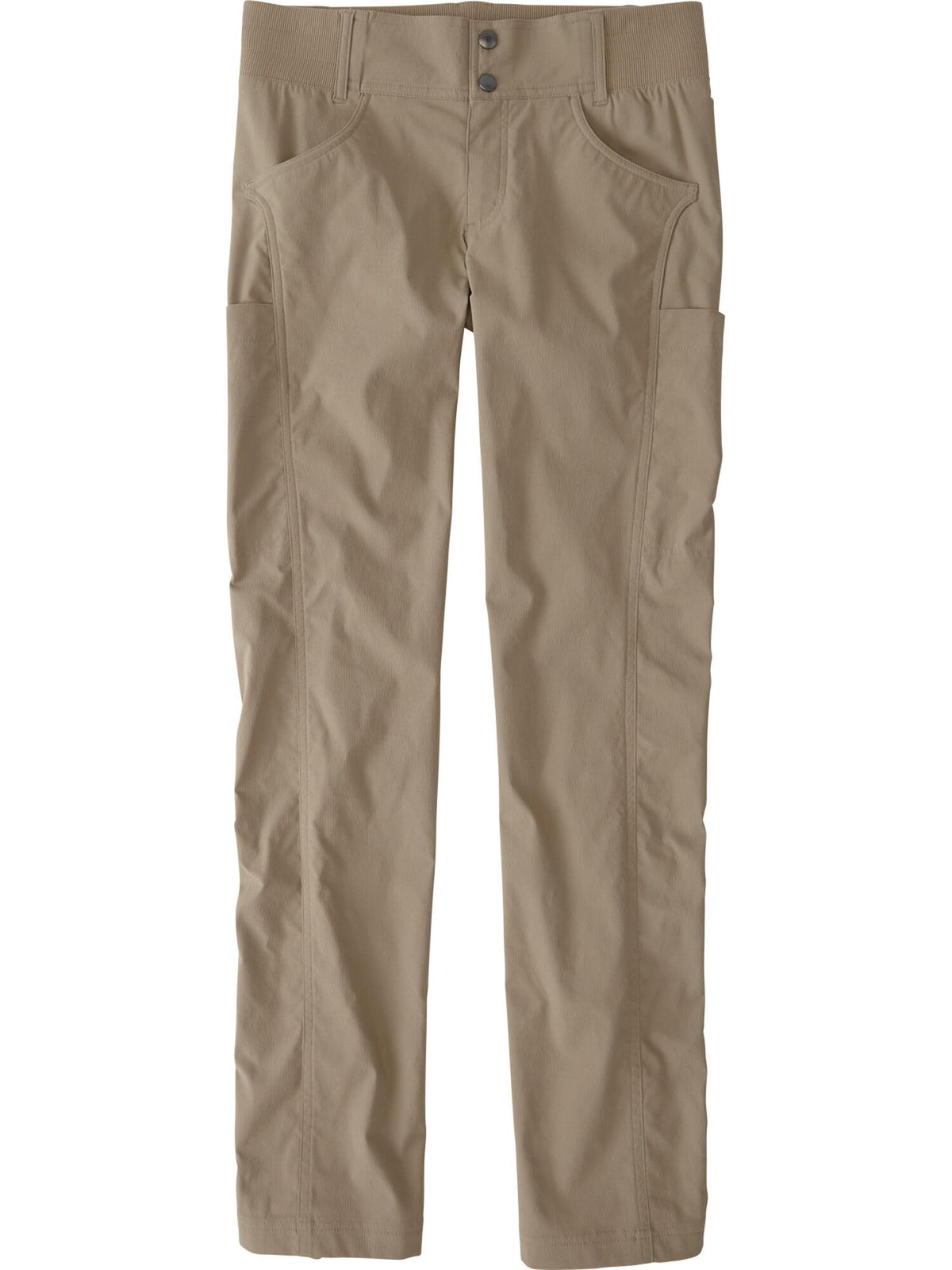 Title Nine Recycled Clamber 2.0 pants front view in Timber Wolf offer all-day hiking comfort and sun protection.