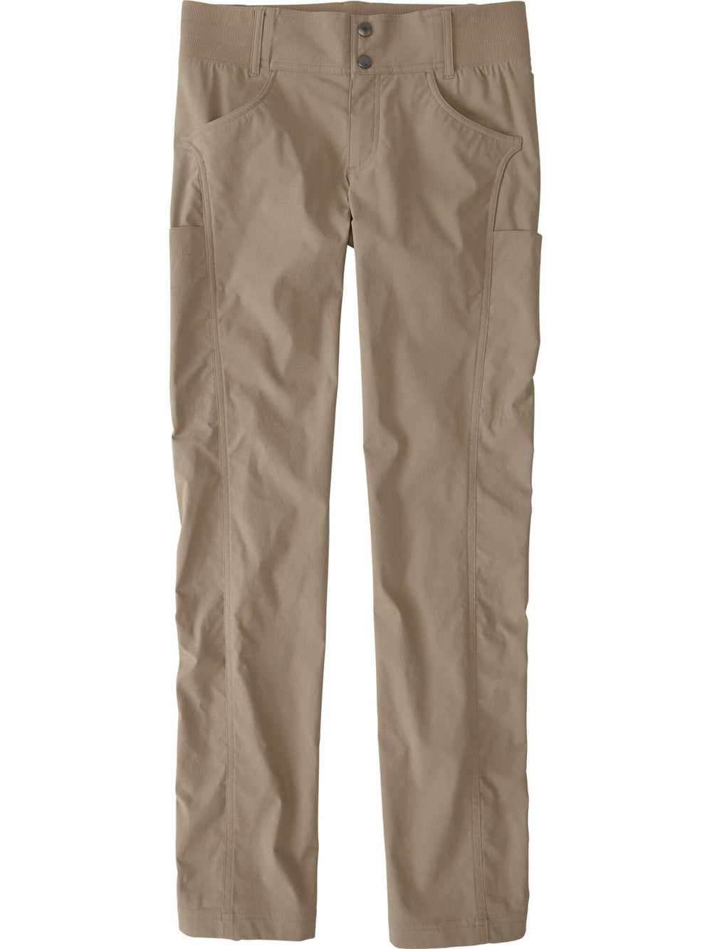 Title Nine Recycled Clamber 2.0 pants front view in Timber Wolf offer all-day hiking comfort and sun protection.