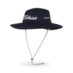 Titleist Tour Hat navy/white front view for breathable sun-ready comfort.