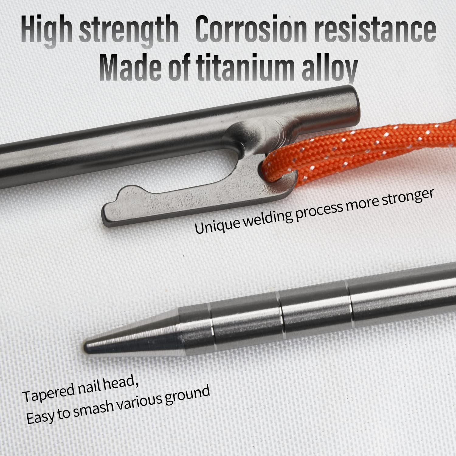 TiTo Titanium tent pegs show corrosion resistance for rugged outdoor use