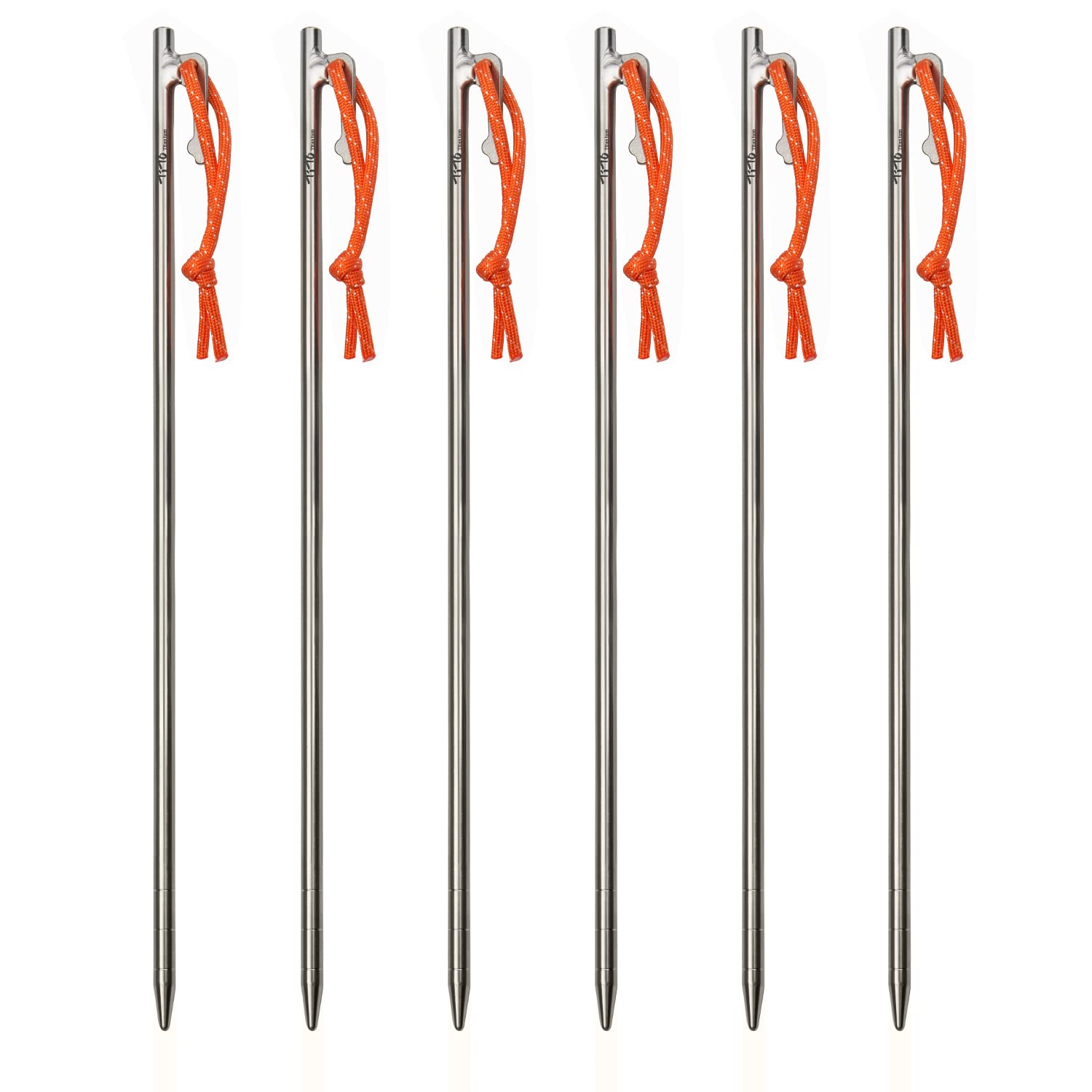 TiTo Titanium tent pegs with milled points for easy insertion in tough soil