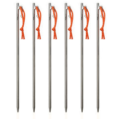 TiTo Titanium tent pegs with milled points for easy insertion in tough soil