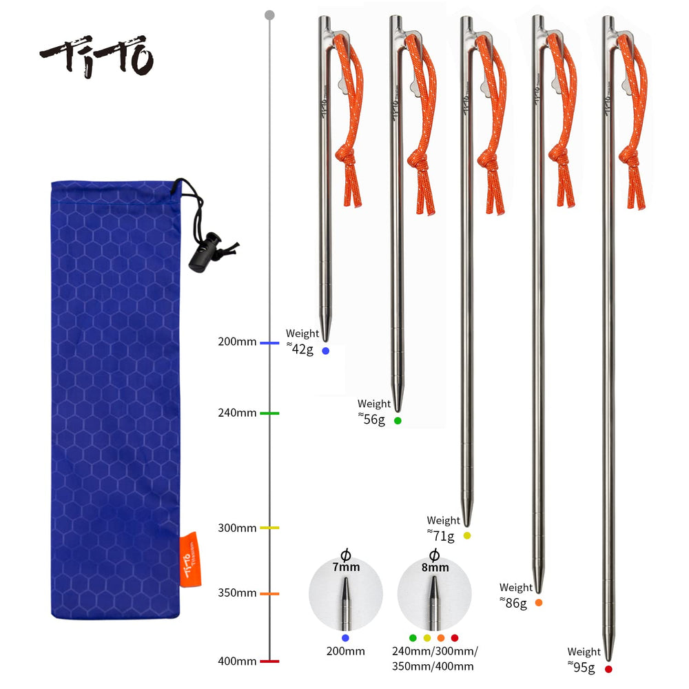 TiTo Titanium tent pegs demonstrate easy insertion into hard soil