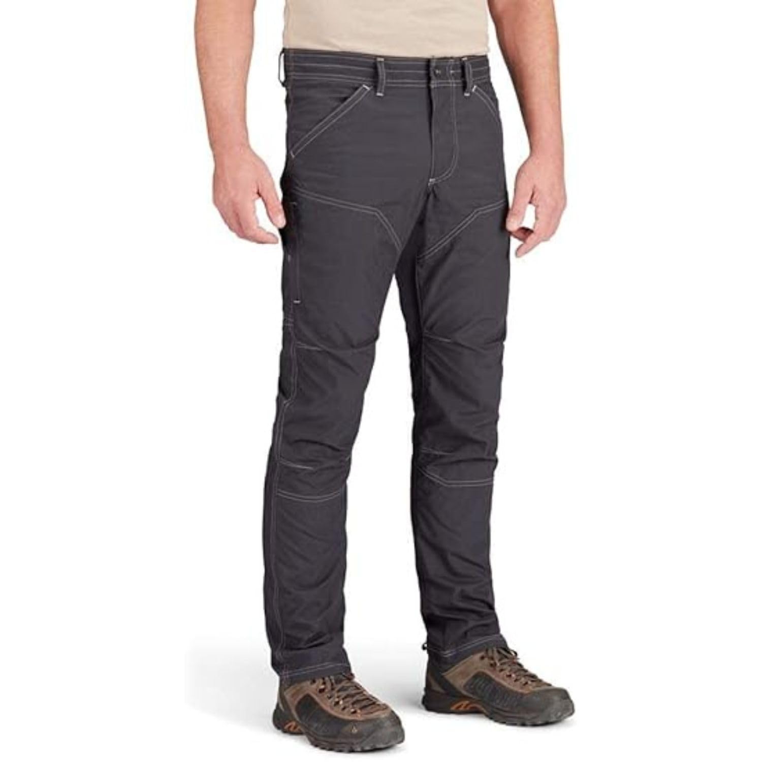 TK Flex Rise pants front view deep gray for all-day outdoor wear and hiking