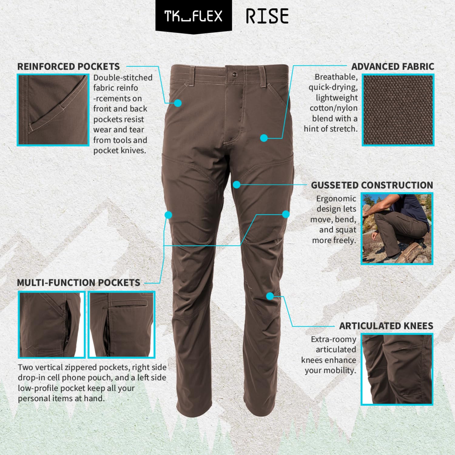 TK Flex Rise waistband adjustment feature for personalized comfort during activities
