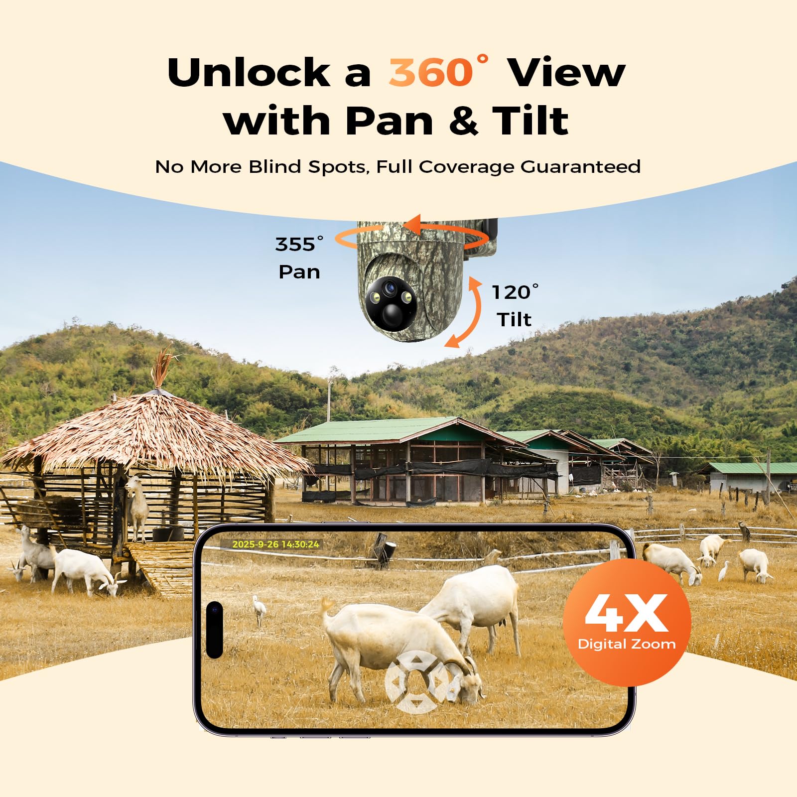 TKENPRO 360 panoramic view with remote viewing capability