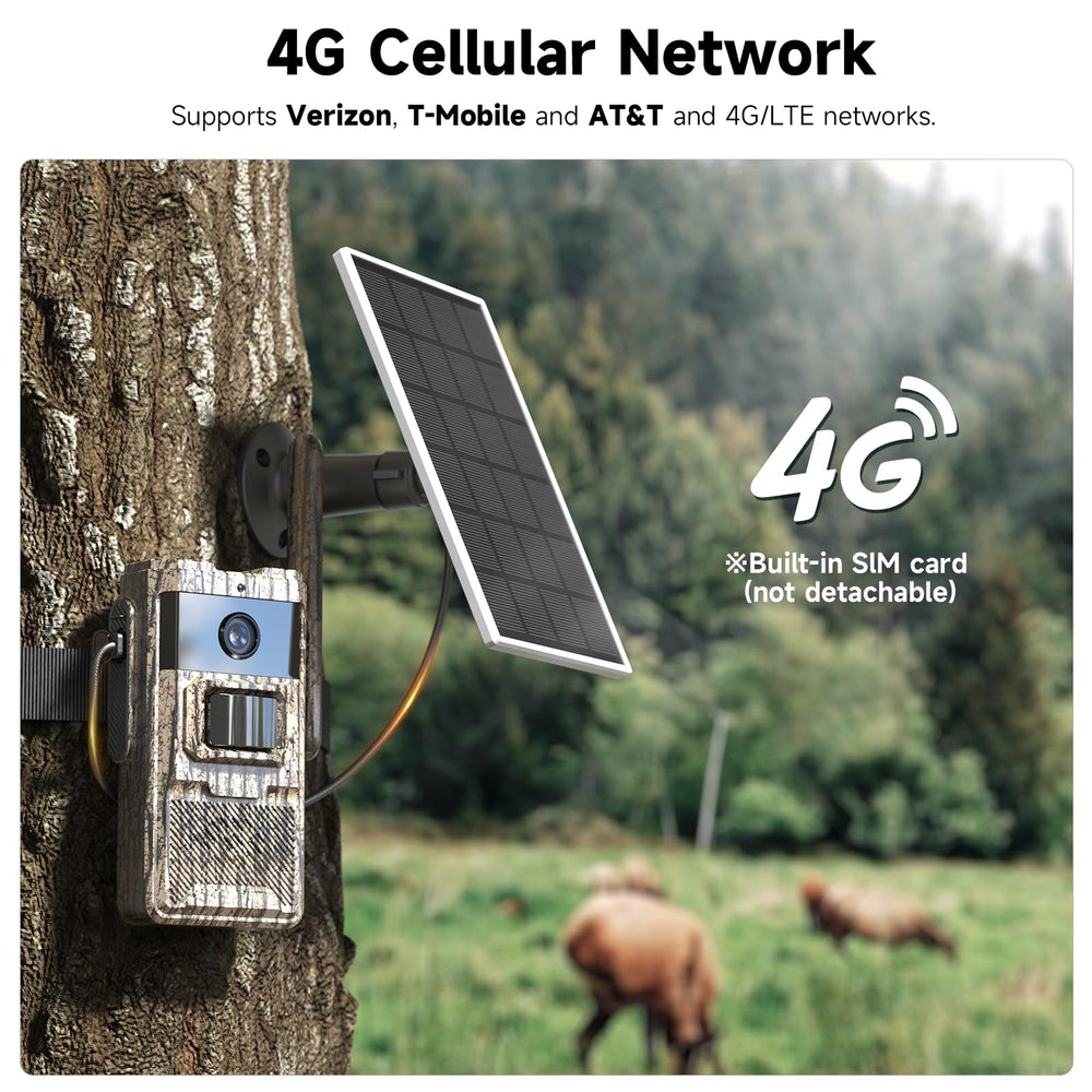 TKENPRO trail camera with built in 4G SIM offers reliable cellular data access.