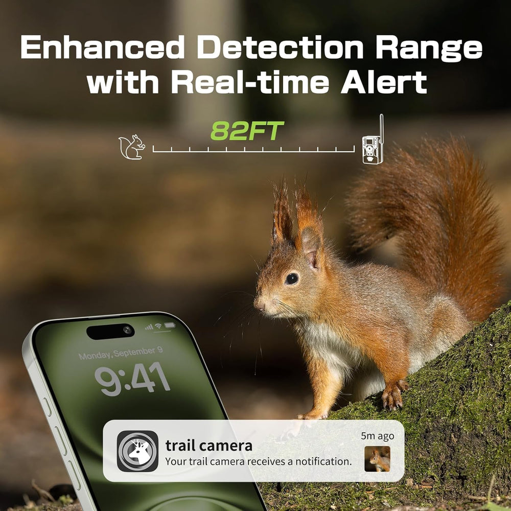 TKENPRO trail camera night vision preserves stealth during animal activity