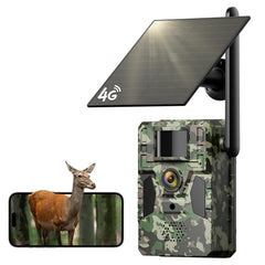 TKENPRO trail camera solar panel powering long outdoor monitoring