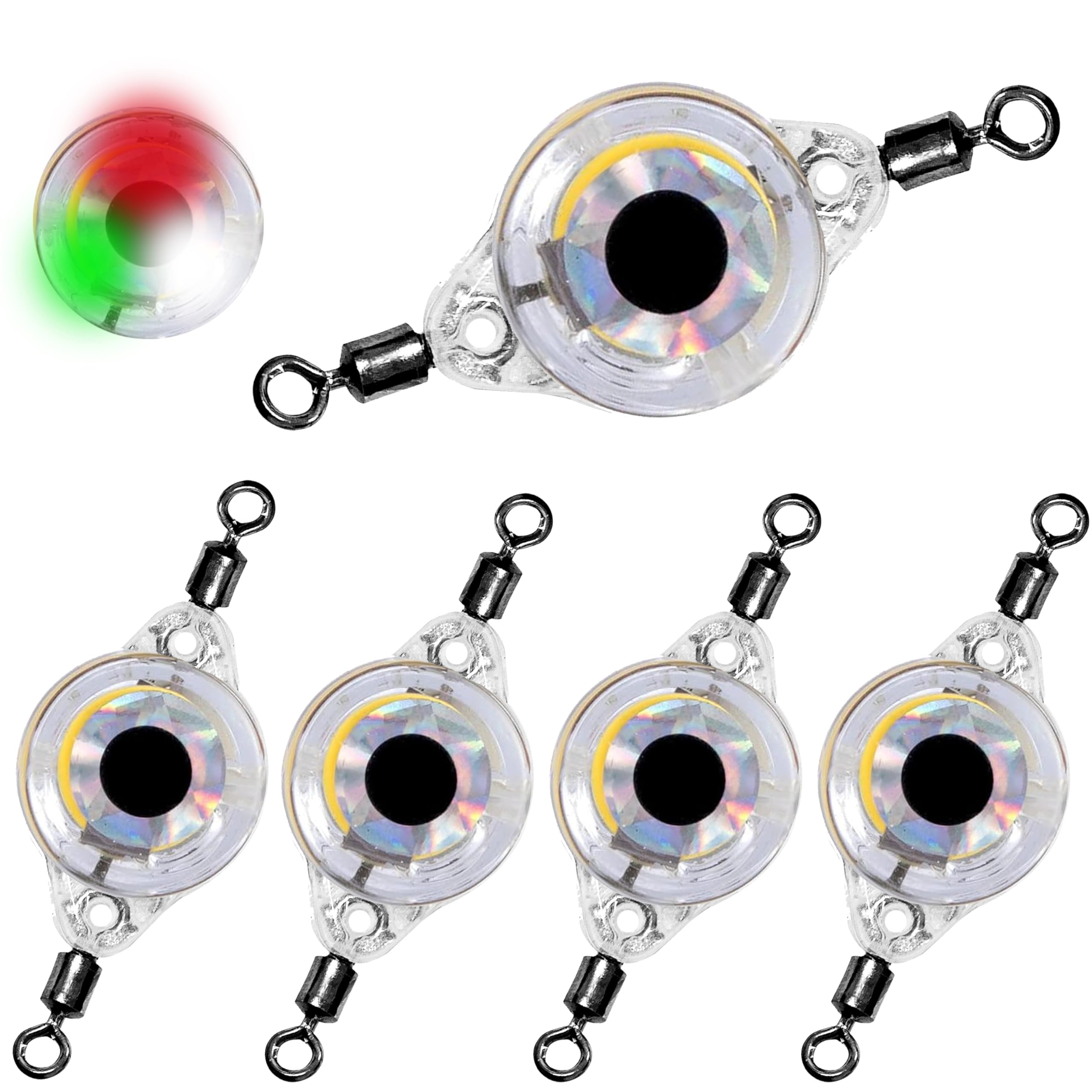 TKHDBF 5-pack LED underwater fishing lures box