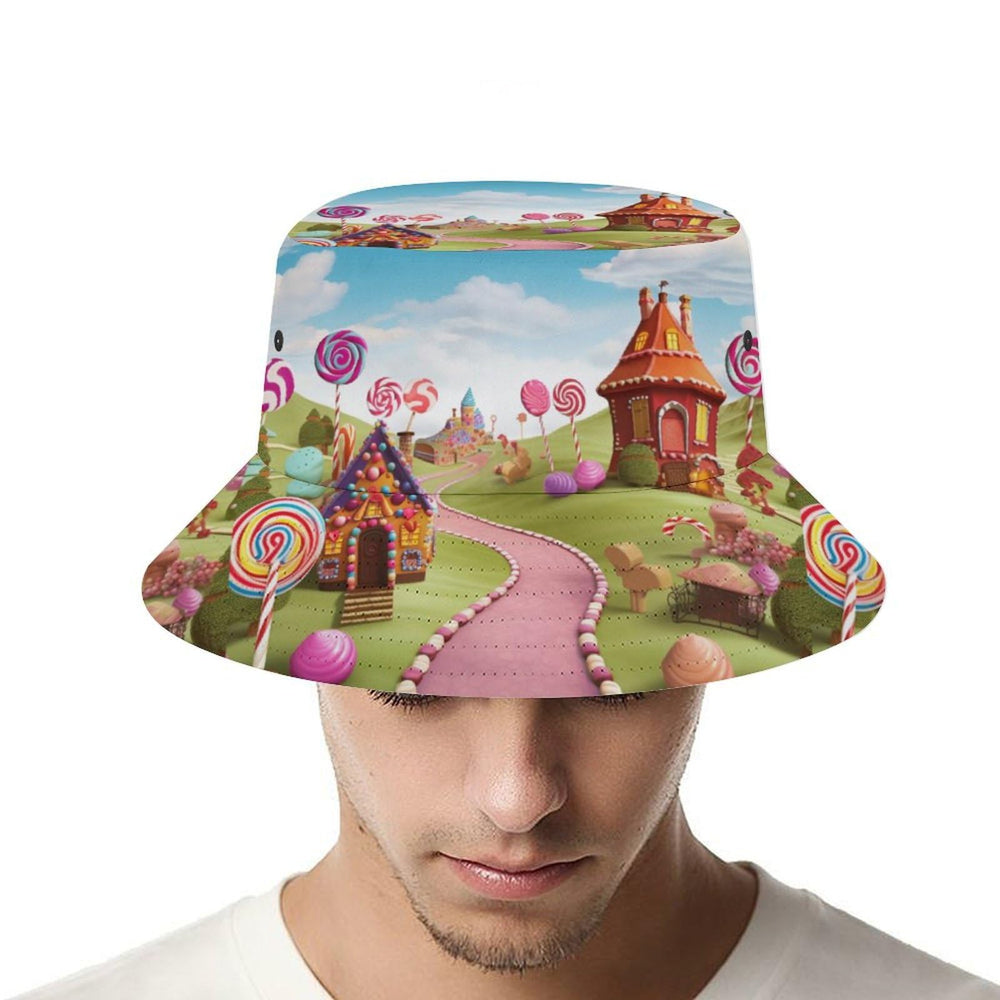TKJMCSW Candy Land bucket hat packable design for easy travel