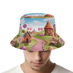 TKJMCSW Candy Land bucket hat packable design for easy travel